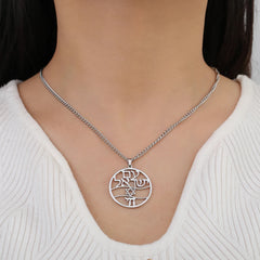 Chai Symbol and Star of David Necklace in Stainless Steel