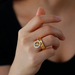 Gold Stainless Steel Tree of Life Ring