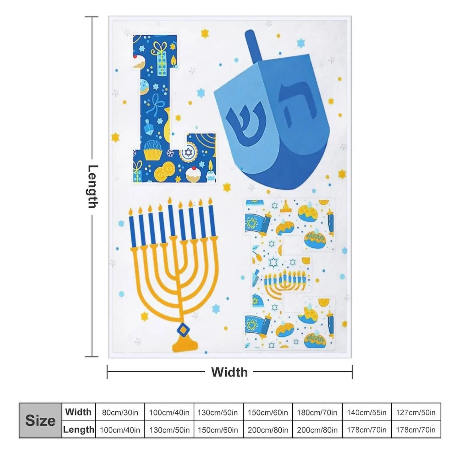 Hanukkah Decorations Blanket