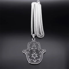 Jerusalem Hamsa Hand of Fatima Necklace