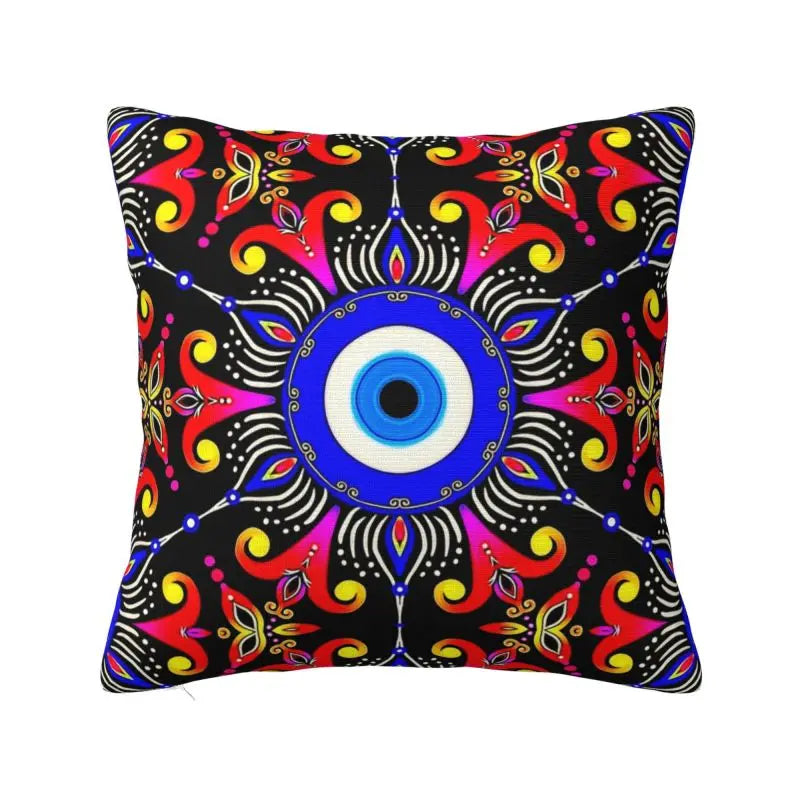 Fatima Hamsa Hand Cushion Covers - Evil Eye Velvet Pillow Case