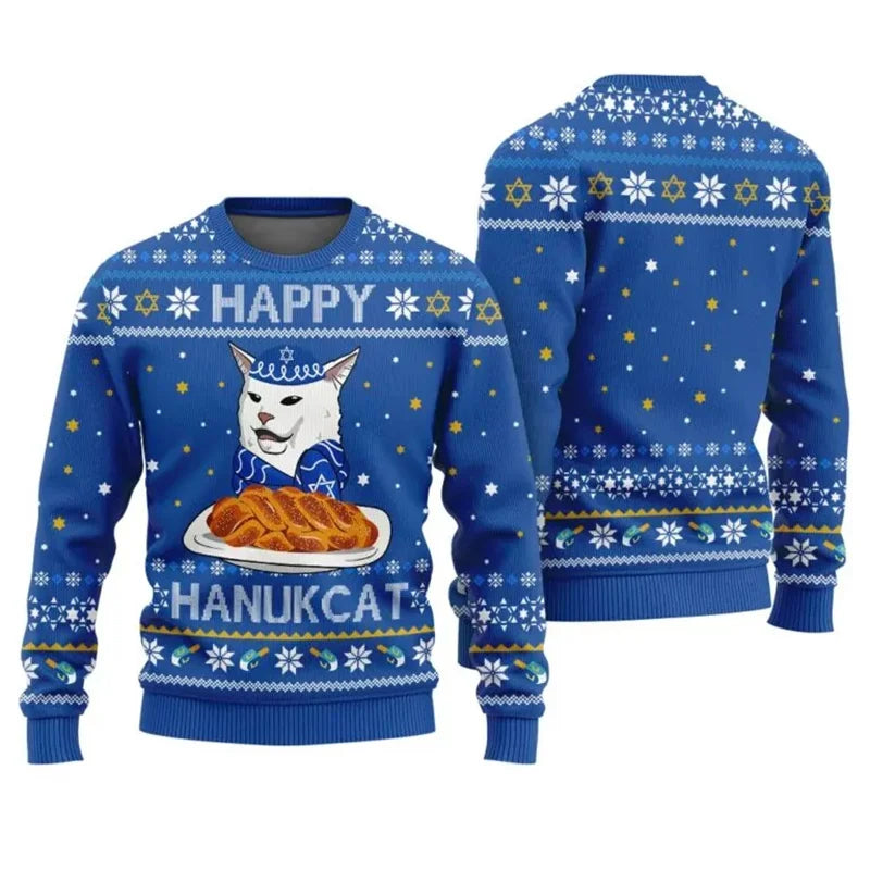 Hanukkah Theme Animal Food Sweatshirt