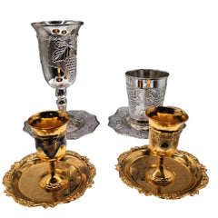 Kiddush Cup & Tray Set – Ideal for Shabbat, Havdalah, and Jewish Celebrations