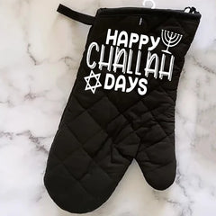 Happy Challah Days Pot Holder, Oven Mitt & Apron Set