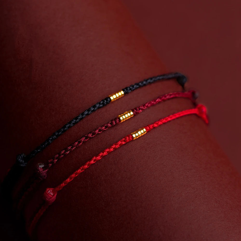 Red String Bracelet with Bead - Handmade Kabbalah Protection & Good Luck