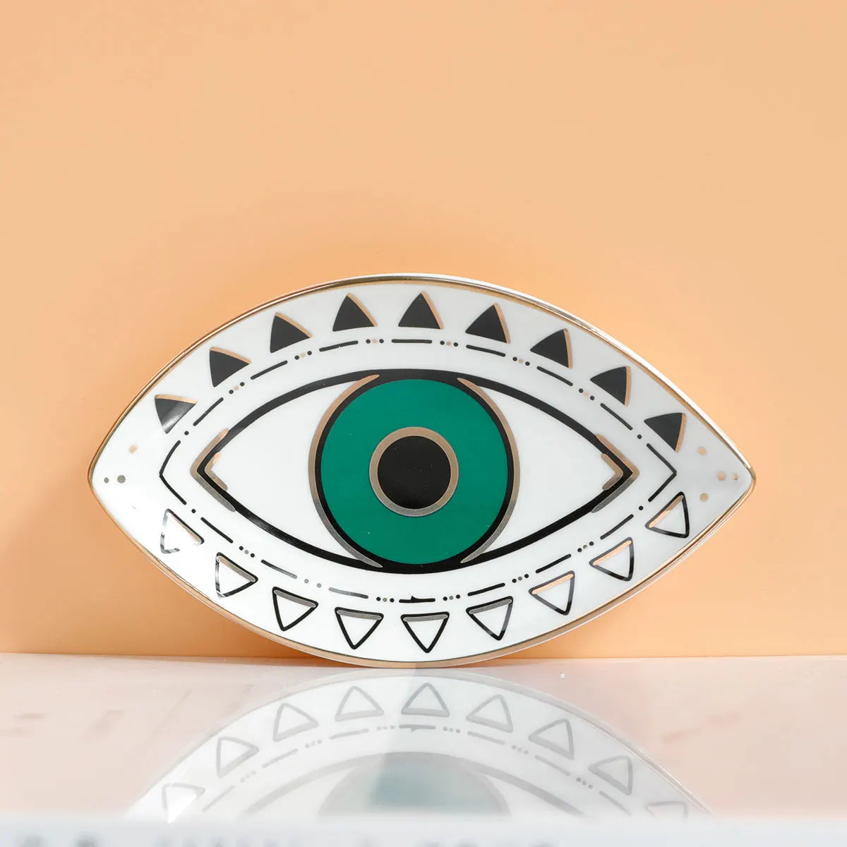 1pc Ceramic Jewelry Storage Tray – Unique Evil Eye Design