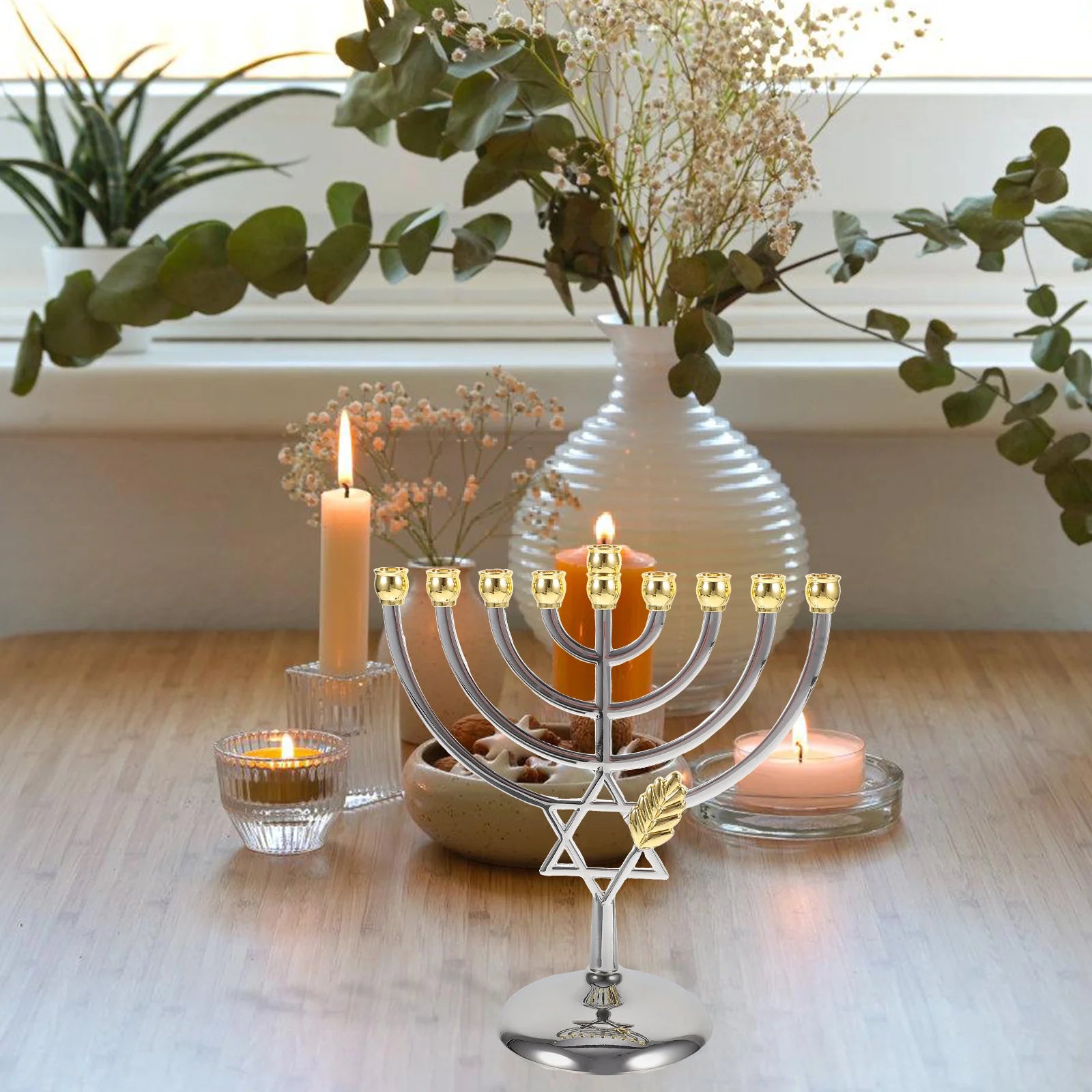 Elegant Hanukkah Candlestick