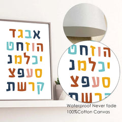 Hebrew Letters Alphabet Wall Art