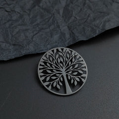 Vintage World Tree Brooch - Stainless Steel Tree of Life