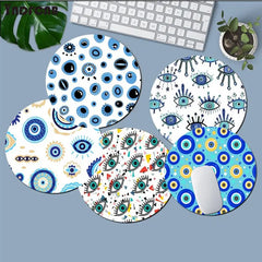 Lucky Evil Eye Round Custom Skin Desktop Desk Mat