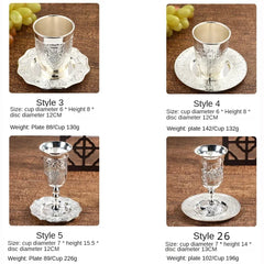 Kiddush Cup & Tray Set – Ideal for Shabbat, Havdalah, and Jewish Celebrations