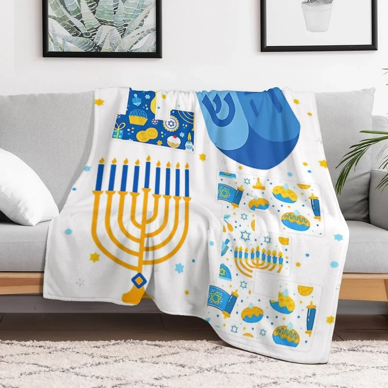 Hanukkah Decorations Blanket