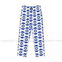 Men's Casual Pajama Pants - Israel Flag