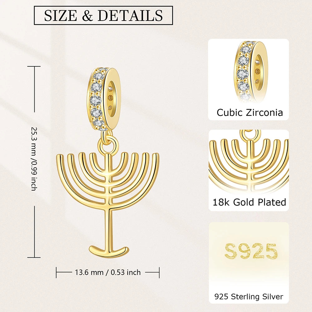 925 Sterling Silver Israel's Beads Charm