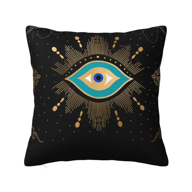 Fatima Hamsa Hand Cushion Covers - Evil Eye Velvet Pillow Case