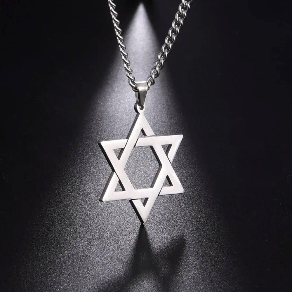 Jewish Jewelry Cutout Star of David Necklace