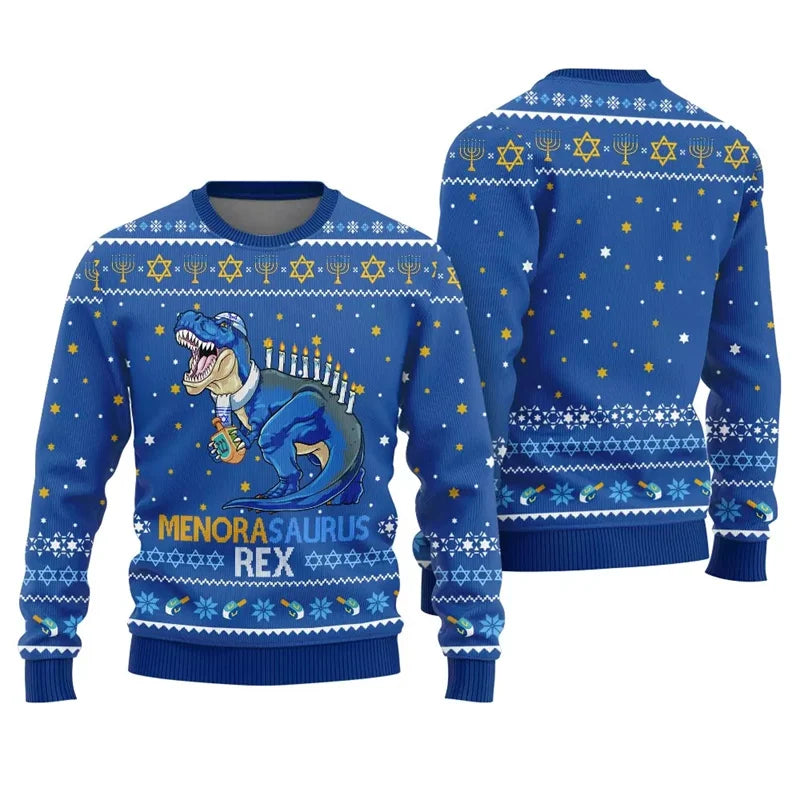 Hanukkah Theme Animal Food Sweatshirt