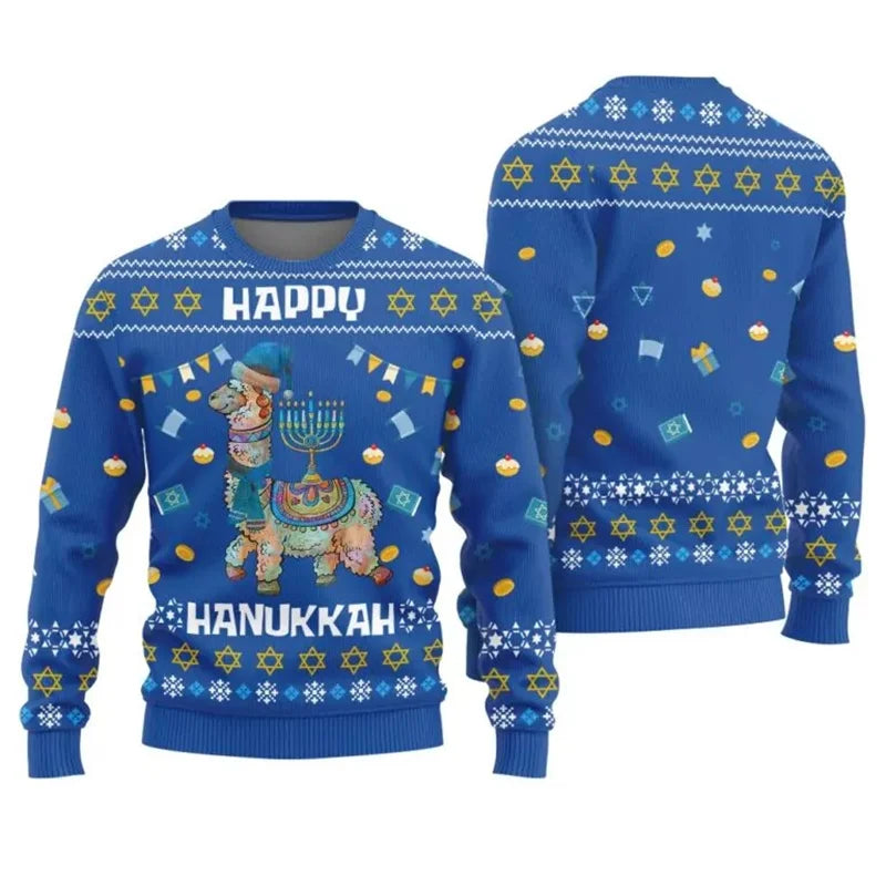 Hanukkah Theme Animal Food Sweatshirt