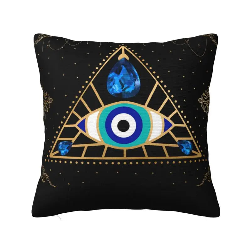 Fatima Hamsa Hand Cushion Covers - Evil Eye Velvet Pillow Case