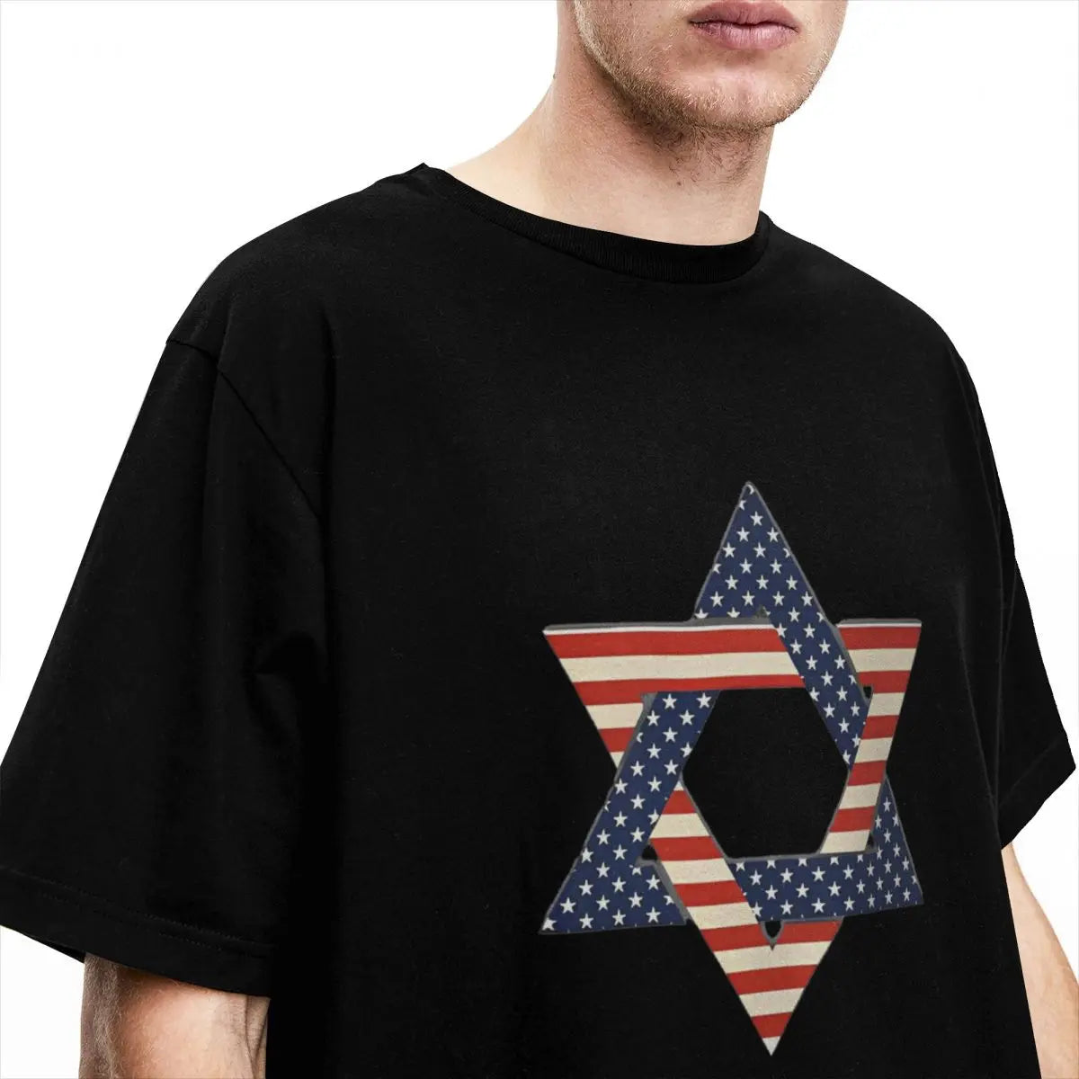 Star Of David American Flag T-Shirt