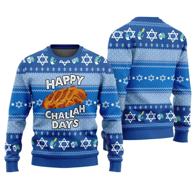 Hanukkah Theme Animal Food Sweatshirt