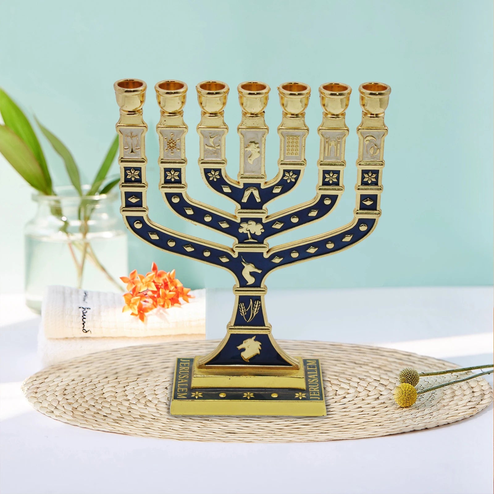 Menorah Tabletop Candle Holder