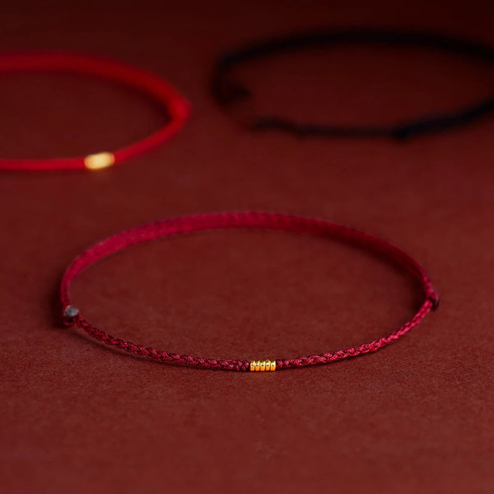 Red String Bracelet with Bead - Handmade Kabbalah Protection & Good Luck