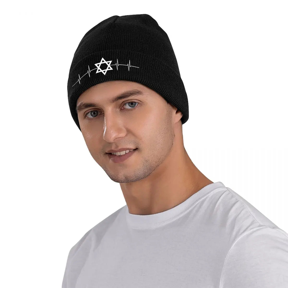 Israel Star of David Knitted Hat