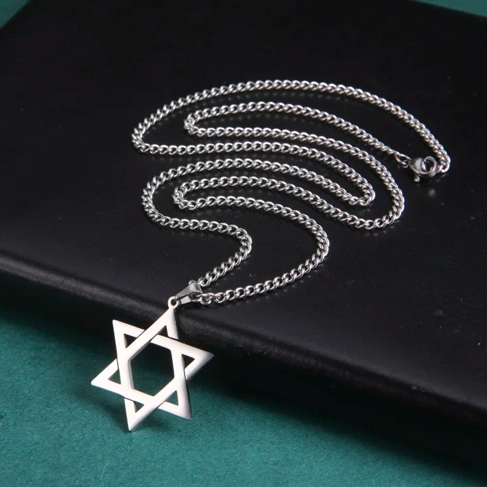 Jewish Jewelry Cutout Star of David Necklace