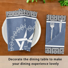 Happy Hanukkah Table Cloth Napkins