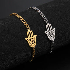 Hand of Fatima Hamsa Ankle Bracelet