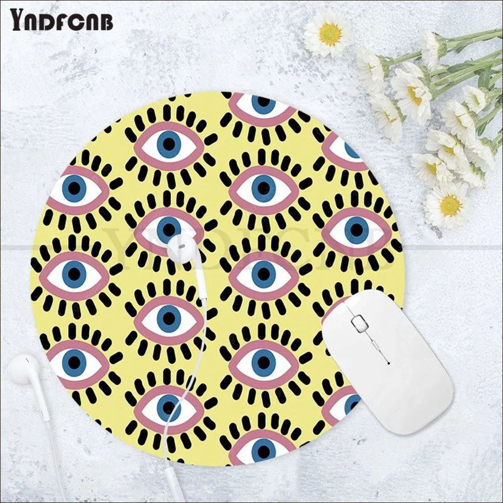 Lucky Evil Eye Round Custom Skin Desktop Desk Mat