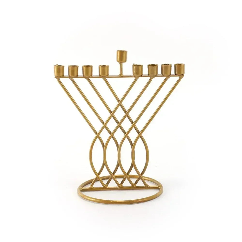 9-Branch Judaica Menorah Candle Holder