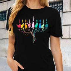 Hanukkah Cat Menorah Shirt