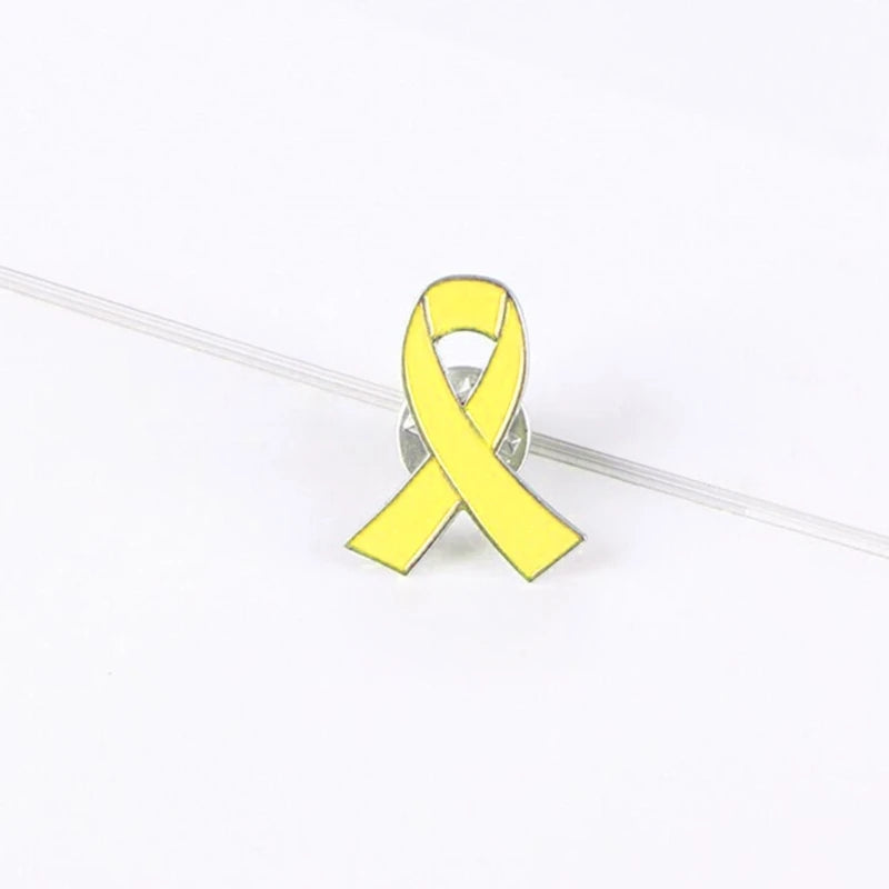 Pack of 10 Israel Hostages Solidarity Enamel Yellow Ribbon Pin Awareness Pins