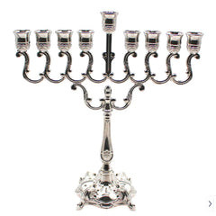 Hanukkah Menorah Candle Holder - Silver Color