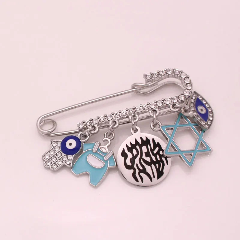 Star of David Hebrew Baby Boy Pin Brooch - Meaningful Jewish Gift for Babies