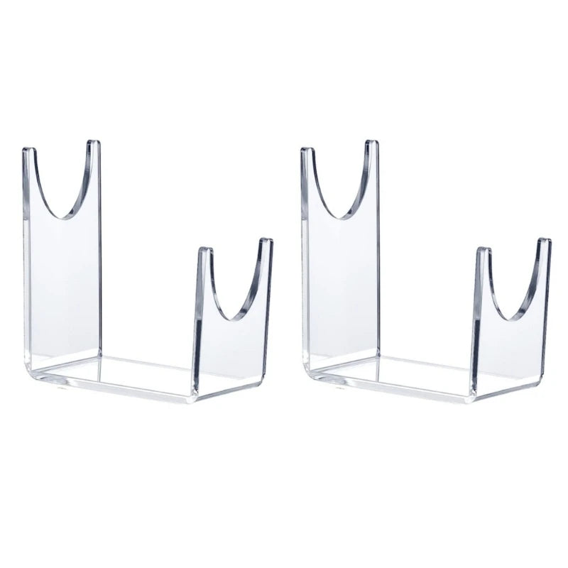 2x Clear Acrylic Shofar Stand – Sturdy Display Holder for Jewish Shofar Horns