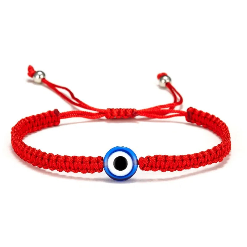 Handmade Red String Hamsa & Evil Eye Bracelet - Kabbalah Protection