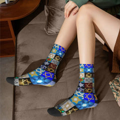 Star of David Socks - Magen Gothic Autumn Anti-Slip Couple Socks