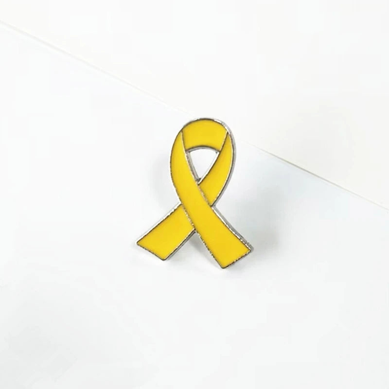 Pack of 10 Israel Hostages Solidarity Enamel Yellow Ribbon Pin Awareness Pins