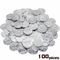 100pcs Hanukkah Gold Coin Plastic Chips