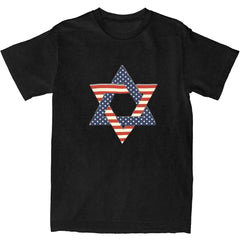 Star Of David American Flag T-Shirt