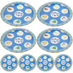 8pcs Disposable Paper Plates for Jewish Passover Dinner