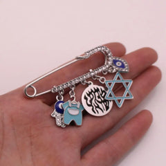 Star of David Hebrew Baby Boy Pin Brooch - Meaningful Jewish Gift for Babies