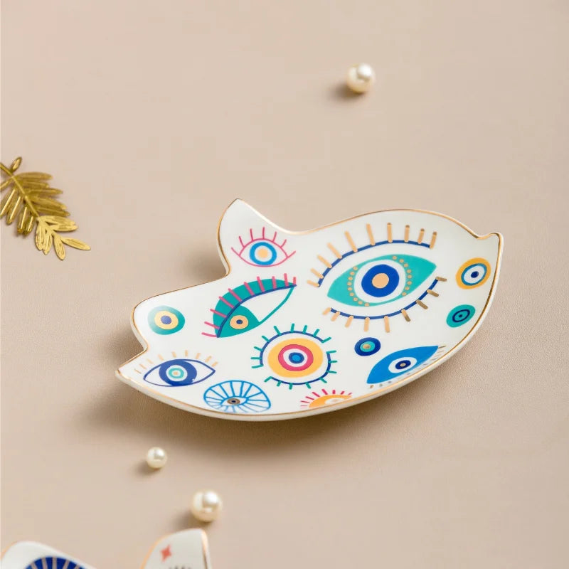 Ceramic Turkish Blue Evil Eye Plate - 6.5 Inch