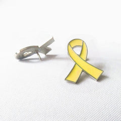 Pack of 10 Israel Hostages Solidarity Enamel Yellow Ribbon Pin Awareness Pins