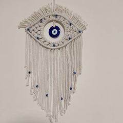 Handmade Macrame Wall Hanging with Evil Eye