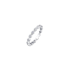 1.2mm Gold-Plated Moissanite Evil Eye Eternity Band Ring