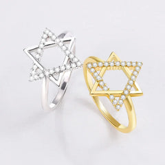 925 Sterling Silver Jewish Zirconia Ring